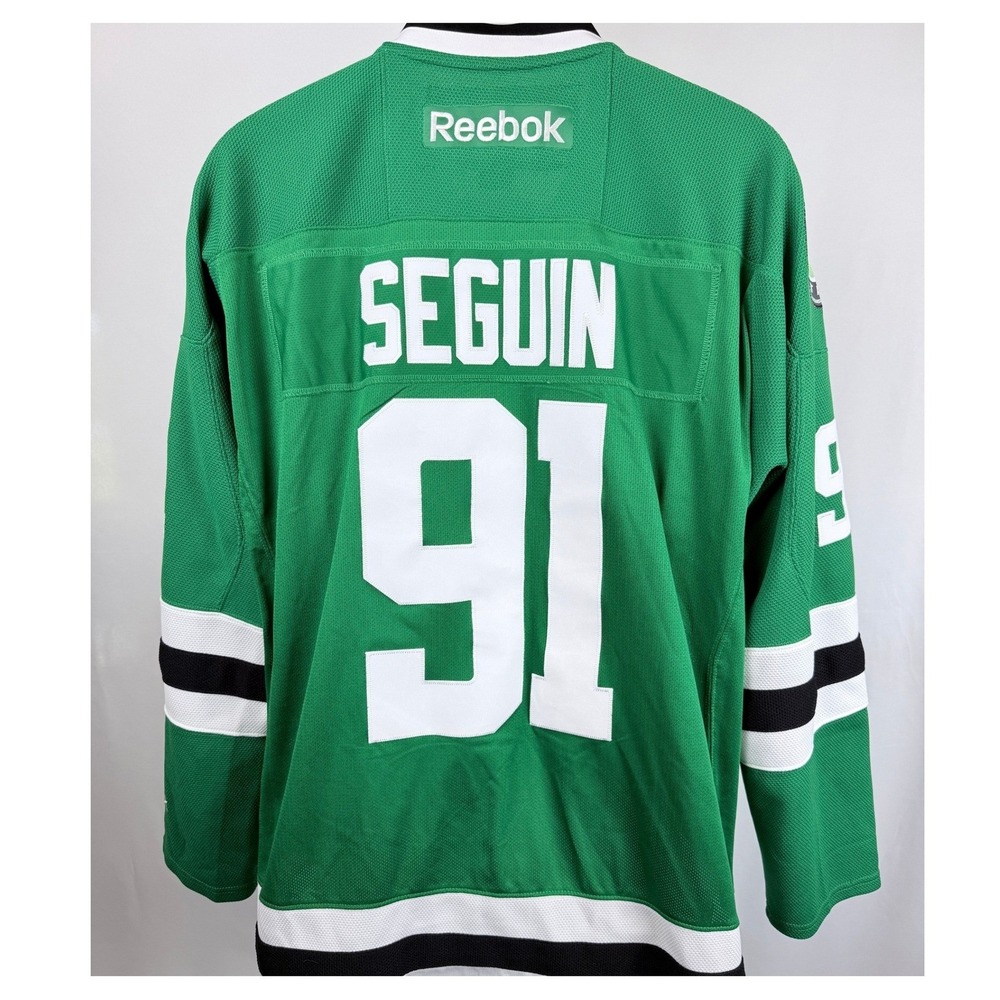 Jamie Seguin 91 Dallas Stars Reebok Premier NHL Hockey Jersey Mens Large Green - Picture 2 of 16